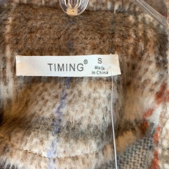Timing Long Plaid Button Down Shacket - Picture 12 of 13